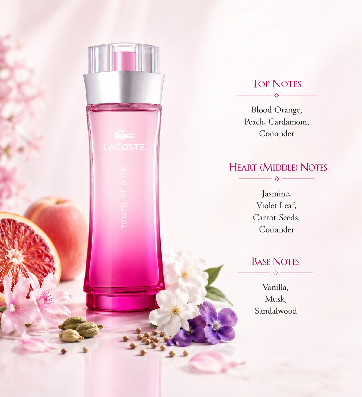 Lacoste Touch Of Pink 90ml EDT - Women