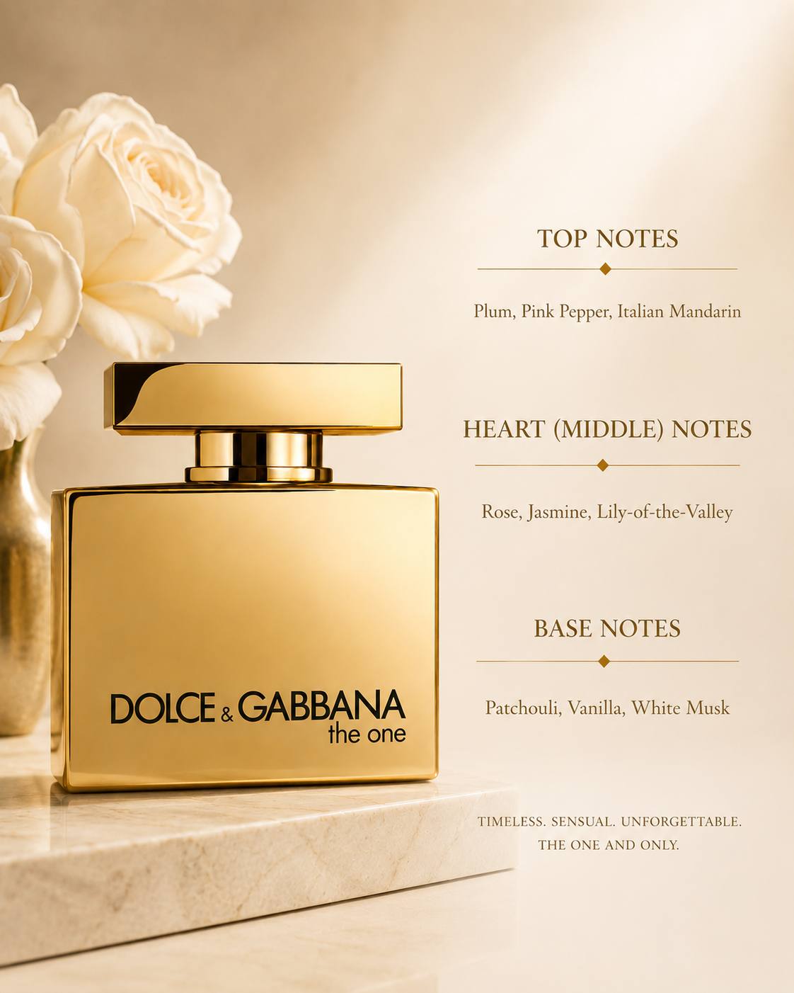 D&G The One Gold Intense 75ml EDP - Women